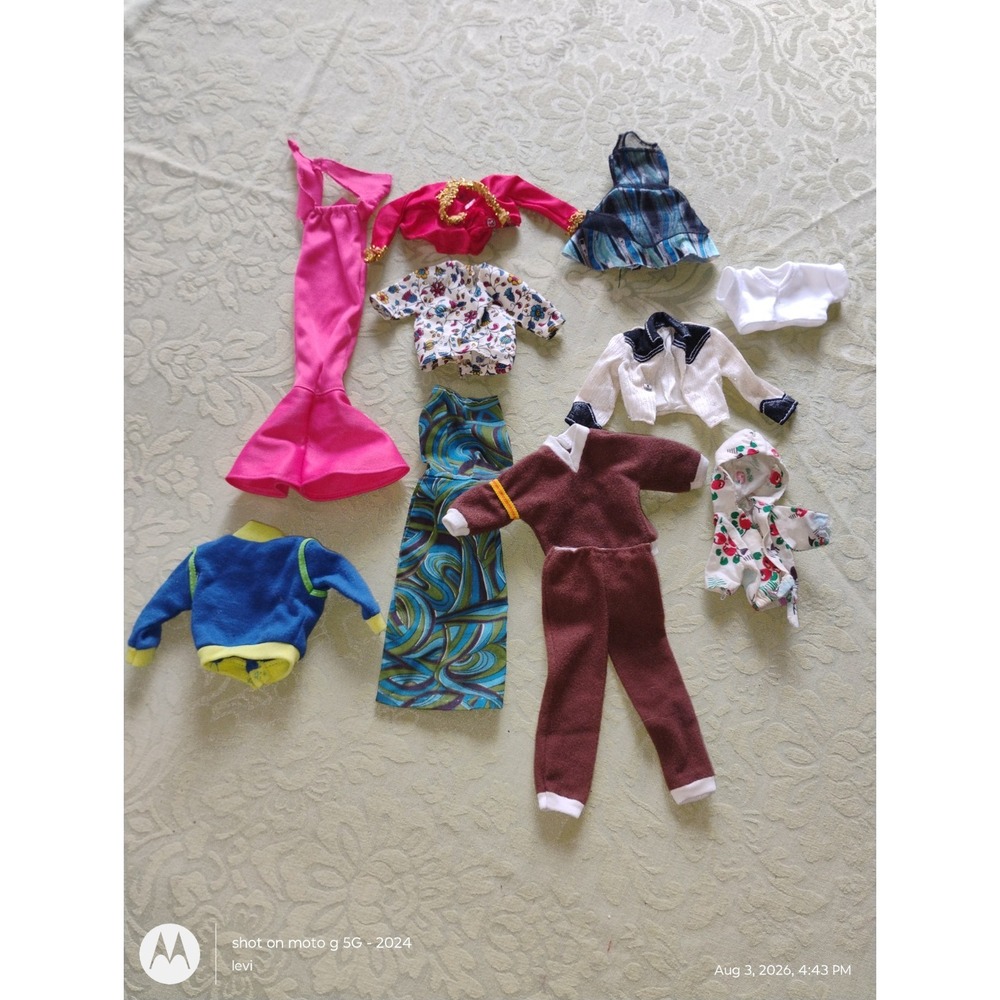 11 Pcs barbie doll figure fashion out fit clothing